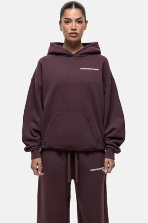Good For Nothing Core hoodie in burgundy