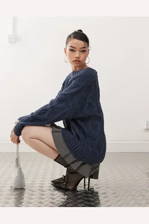 Princess Polly Chunky cable knit crew neck sweater in
