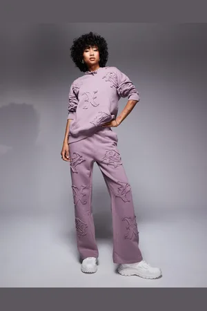 Liquor N Poker Allover motif straight leg sweatpants in berry mix - part of a set