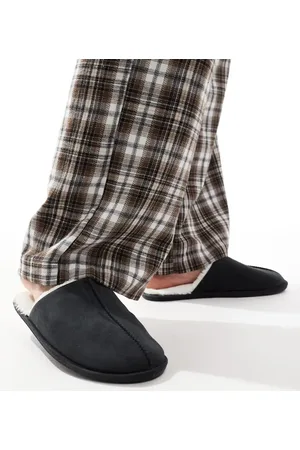 ASOS Mule slippers in with faux shearling lining