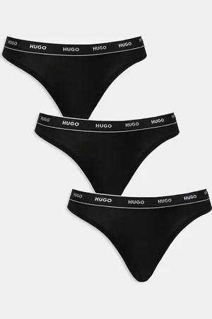 HUGO BOSS HUGO Bodywear 3 pack thongs in with logo waistband