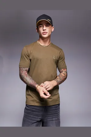 HUGO BOSS Tales tonal logo t-shirt relaxed fit in tan