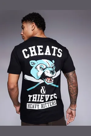 Cheats & Thieves Heavy hitters back print 200gsm t-shirt in