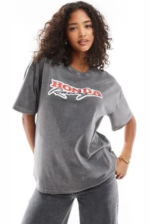 Daisy Street Honda racing t-shirt in washed