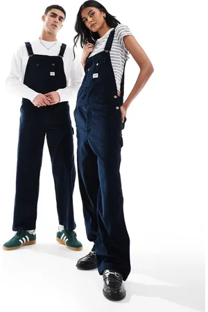 Lee Unisex workwear relaxed fit cord overalls in