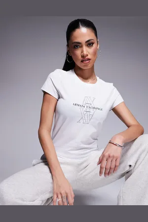 Armani Exchange Central logo t-shirt in