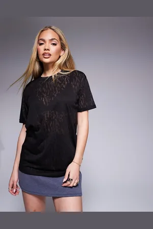 Armani Exchange Mesh T-shirt with logo print in