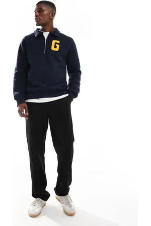 GANT Half zip fleece sweater with varsity logo in