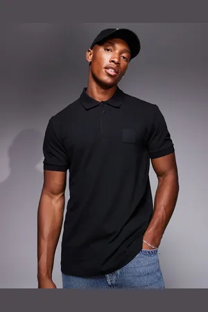 HUGO BOSS Paddy DropNeedle box logo pique polo regular fit top in