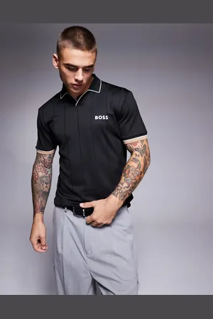 HUGO BOSS Palle 2 open collar jersey polo slim fit in
