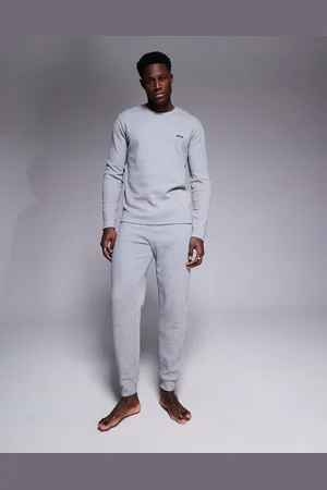 HUGO BOSS Waffle logo cuffed sweatpants in - part of a set