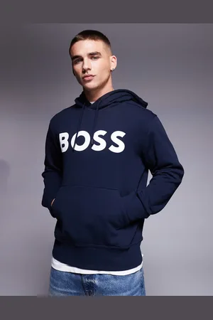 HUGO BOSS Webasic large chest logo hoodie relaxed fit in