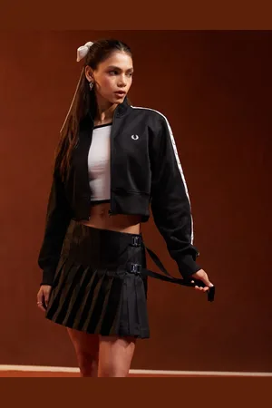 Fred Perry Cropped taped track jacket in