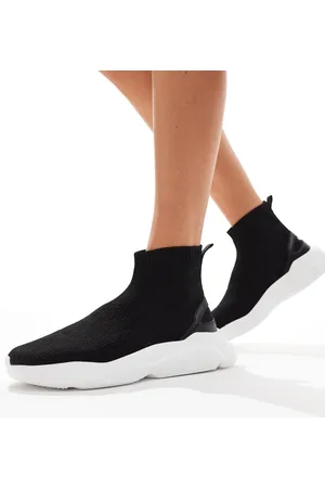 HUGO BOSS Leon Hito sock sneakers in and white