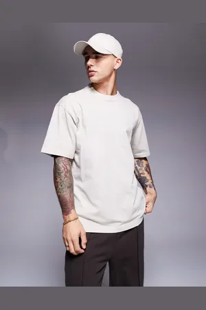 HUGO BOSS Te_Dye tonal logo overdye t-shirt relaxed fit in beige