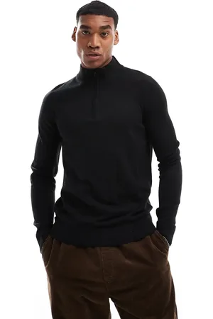 Threadbare Soft touch half zip funnel neck sweater in