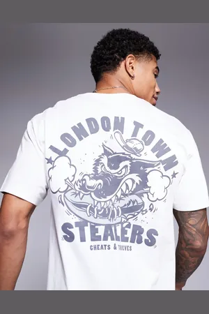 Cheats & Thieves London town back print 200gsm t-shirt in
