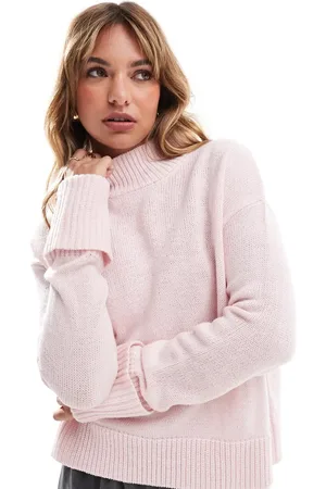 Brave Soul High neck slouchy sweater in baby