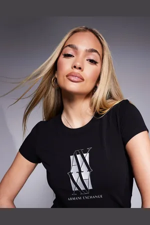 Armani Exchange Central logo t-shirt in