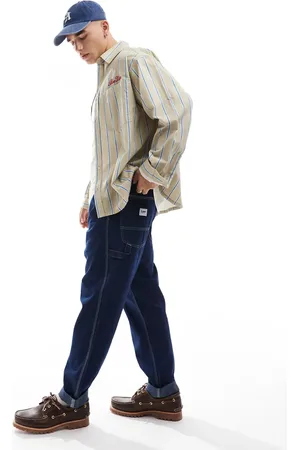 Lee Relaxed canvas carpenter pants in rinse dark wash