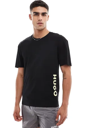 HUGO BOSS HUGO Swimwear relaxed T-shirt in with placement logo