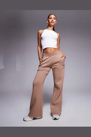Kaiia Wide leg sweatpants in espresso - part of a set