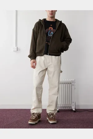 A Bathing Ape Aape by A Bathing Ape loose fit worker jeans in off white