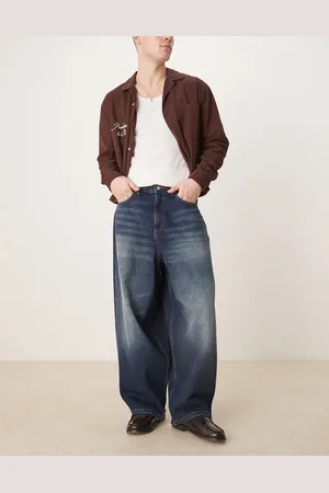 ASOS Oversized baggy fit jeans in wash black