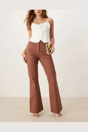 ASOS Patch pocket flare pants in apricot