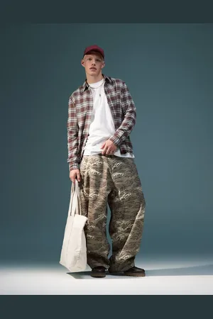 ASOS Oversized baggy camo print pants