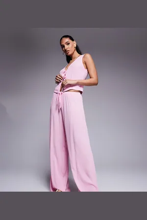 Kaiia Exclusive textured beach wide leg pants in - part of a set