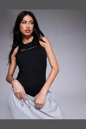 EA7 Armani racer bodysuit with cross logo straps in