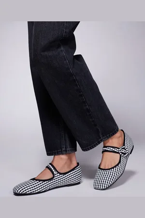Public Desire Griffin mary jane ballet flats in gingham