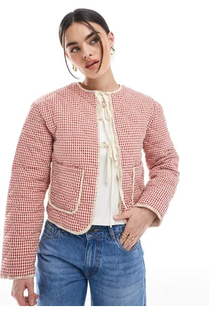 Daisy Street Quilted jacket in gingham