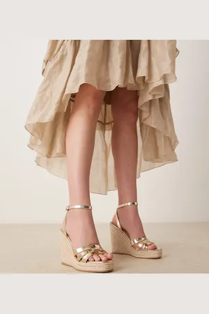 Glamorous Espadrille wedge heeled sandals in