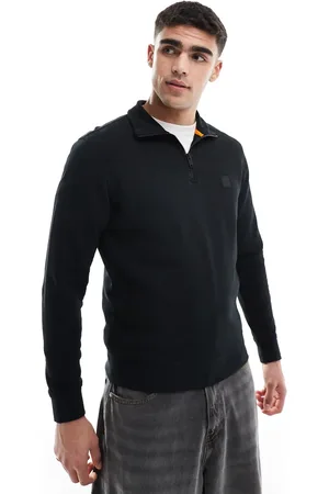 HUGO BOSS Zetrust half zip sweatshirt in