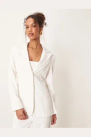 Y.A.S Premium cinched waist detail blazer in gardenia - part of a set