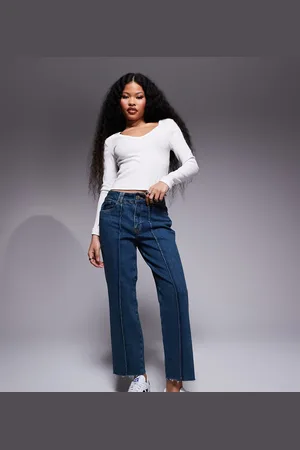 River Island Slim jeans with seam detail in darkwash