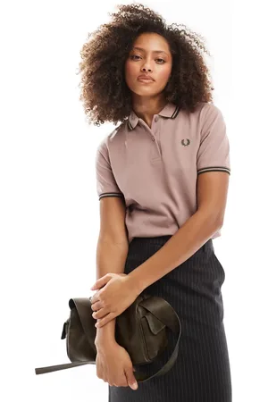 Fred Perry Twin tipped polo shirt in dusty and black
