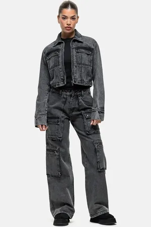 Good For Nothing Straight leg jeans in acid wash - part of a set
