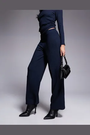 River Island Textured wide leg loose pants in