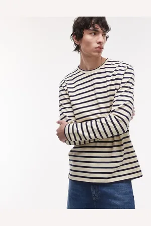ARKET Long sleeve T-shirt in blue and white stripes