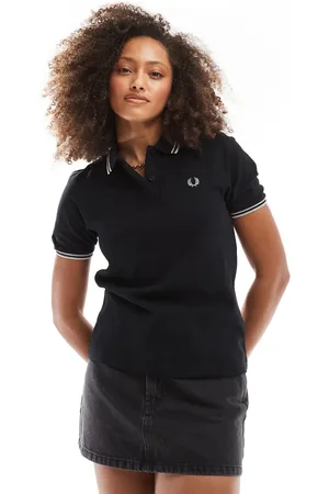 Fred Perry Twin tipped polo shirt in and silver