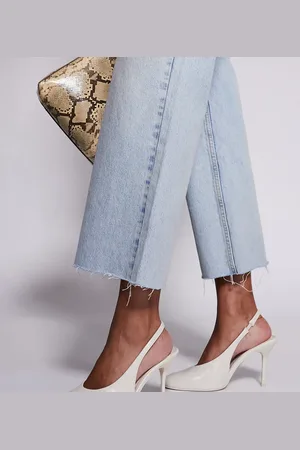 Public Desire Tilapia high vamp slingback heeled shoes in cream