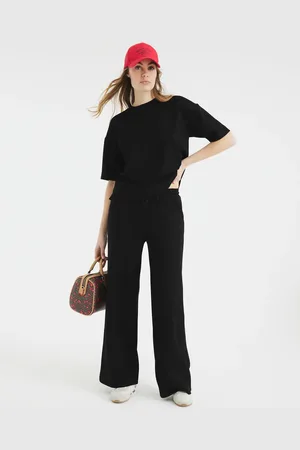 River Island Clean wide leg sweatpants in