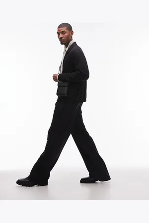Topman Premium straight fit twill sweatpants in