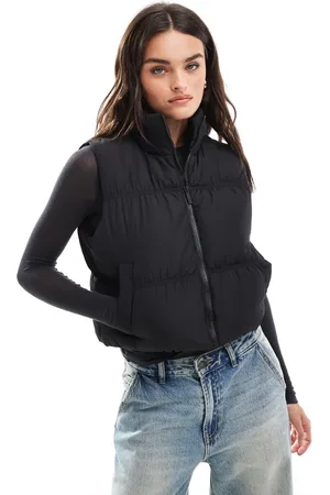 Threadbare Cropped puffer vest in