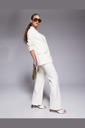 River Island Slim flare tailored pants in cream - part of a set