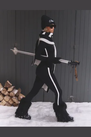 4th & Reckless X Felicia Wedin Apres Ski Indra active legging with contrast piping in - part of a set