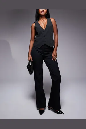 River Island Tailored pants with slit hem in